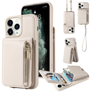 Crossbody Lanyard Zipper Wallet Leather Phone Case, For iPhone 11 Pro, For iPhone X / XS, For iPhone XR, For iPhone XS Max