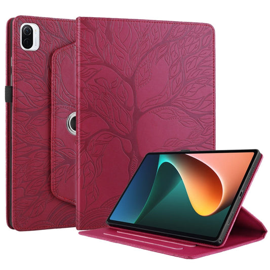 Tree Life Embossed Rotation Leather Tablet Case, For Xiaomi Pad 5 / 5 Pro