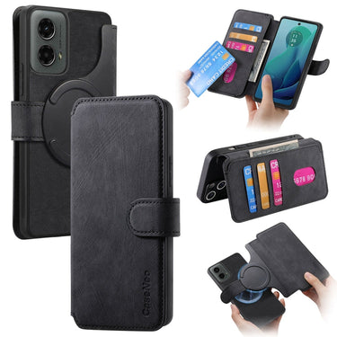 Anti-theft Retro Leather Phone Case For Motorola Moto G Play 4G 2024,Motorola Moto G Power 5G 2024