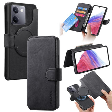 CaseNeo MagSafe RFID Anti-theft Retro Leather Phone Case, For vivo V40 SE / V40 Lite IDN, For vivo V40 Lite, For vivo V29e / Y200, For vivo Y33t 4G / Y17s