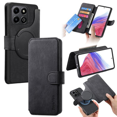 CaseNeo MagSafe RFID Anti-theft Retro Leather Phone Case, For Honor X6b, For Honor 200, For Honor 200 Pro, For Honor 200 Lite Global