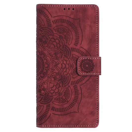 Mandala Embossed Retro Frosted Leather Phone Case, For iPhone 16e, For iPhone 16 Pro Max, For iPhone 16 Pro, For iPhone 16 Plusย ย