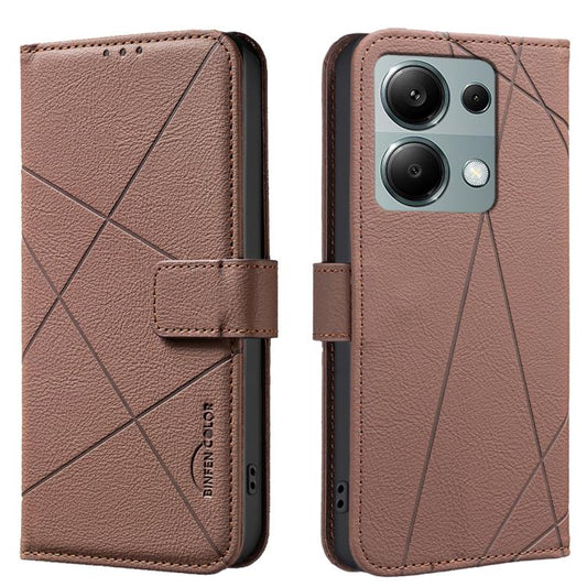 Geometric Pattern RFID Leather Phone Case, For Redmi Note 13 Pro+ 5G, For Redmi Note 13 Pro 5G, For Redmi K60 Ultra, For Redmi K70 / K70 Pro