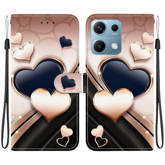 Crystal Texture Colored Drawing Leather Phone Case, For Redmi Note 14 4G 164.84mm, For Redmi Note 14 Pro 5G / Note 14 Pro+ 5G