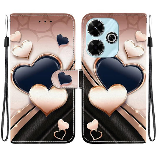 Crystal Texture Colored Drawing Leather Phone Case, For Redmi K70 / K70 Pro / Xiaomi Poco F6 Pro, For Redmi Note 13 Pro / Xiaomi Poco M6 Pro 4G