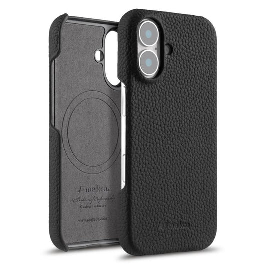 melkco Litchi Texture Magnetic Half Coverage Genuine Leather Phone Case, For iPhone 15 Pro, For iPhone 15, For iPhone 14