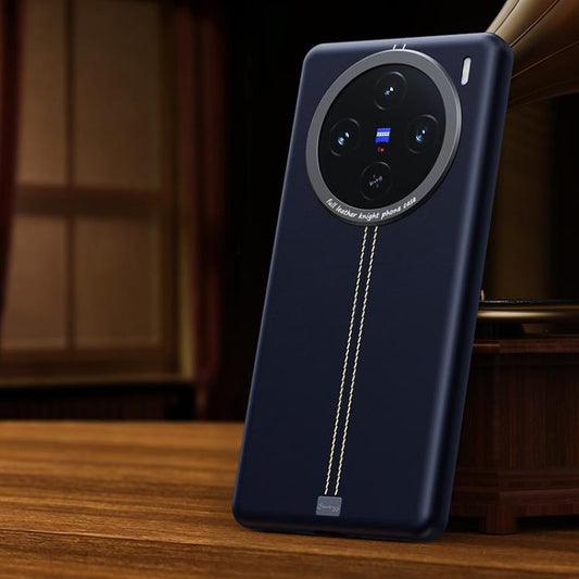 Jazz Series Retro Vegan Leather Textured Metal Frame Magnetic Phone Case, For vivo X300 Pro, For vivo X300, For vivo X200s, For vivo X200 Ultra