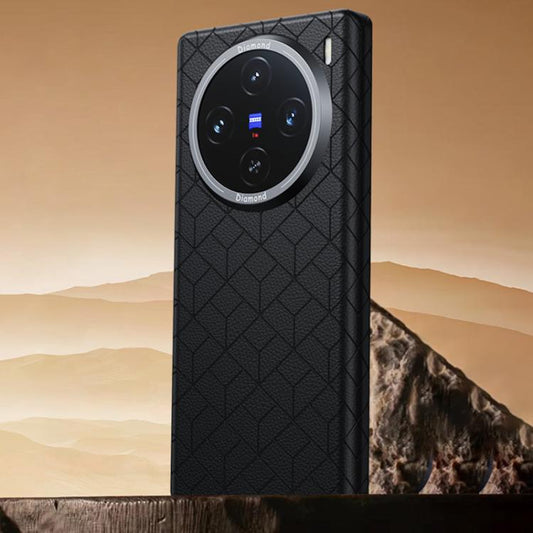 Rubik Cube Series Embossed Grid Pattern Magnetic Phone Case, For vivo X100 Ultra, For vivo X100 Pro, For vivo X100