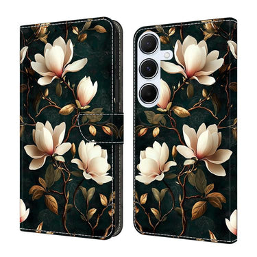 Crystal-Like Painted Vegan Leather Phone Case, For Galaxy A55 5G