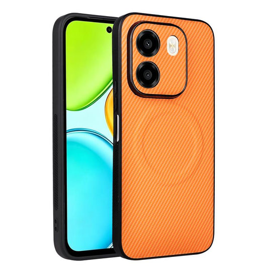 Precise Cutout Carbon Fiber Texture Vegan Leather Phone Case, For Honor 600 Global, For Honor 600 Lite Global, For Honor X6d / Play 60A, For Honor X8d 4G, For Honor X70i, For Honor X8c 4G