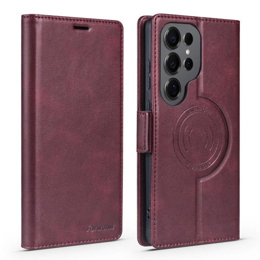 Forwenw F10 Dual-side Buckle Magnetic Vegan Leather Phone Case, For Galaxy S24 Ultra 5G, For Galaxy S24+ 5G, For Galaxy S24 5G, For Galaxy S23 Ultra 5G, For Galaxy S23+ 5G, For Galaxy S23 5G