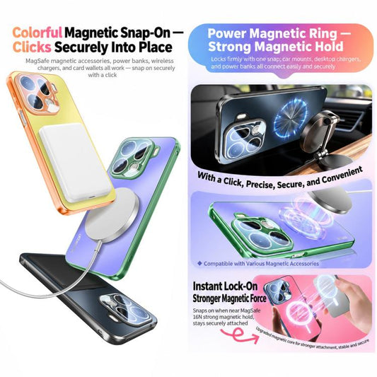 Piano Gloss Colorful Starlight Magnetic Phone Case, For OPPO Find X9 Pro