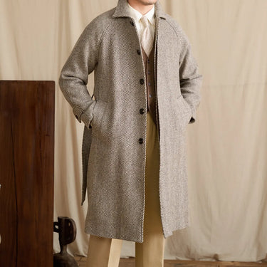Elegant High-grade Mid-length Loose Lapel Wool Coat Woolen