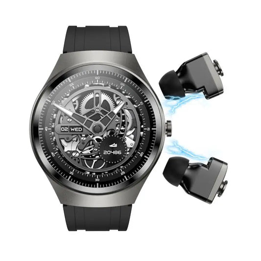 F39 1.43 inch AMOLED Screen 2 in 1 Bluetooth Earphone Smart Watch, Support Bluetooth Call / NFC