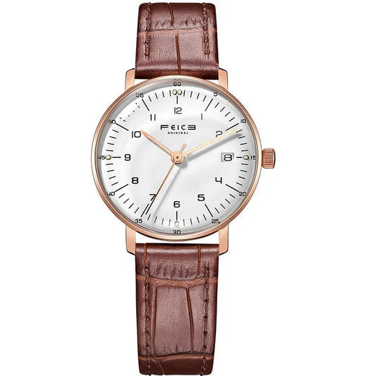 Flyke Fashion Simple Waterproof Watch Women's Ultra-thin Japanese Movement Calendar Women's Quartz Watch Foreign Trade Amazon Utrano