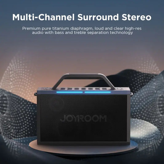 JOYROOM JR-MW03 Pies Series Party Double Microphone Bluetooth Speaker, JR-MW03 - UTrano