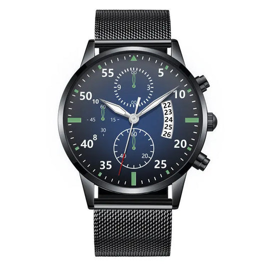 Luminous Calendar Dial Three Eyes And Six Needles Calendar Watch Men Utrano