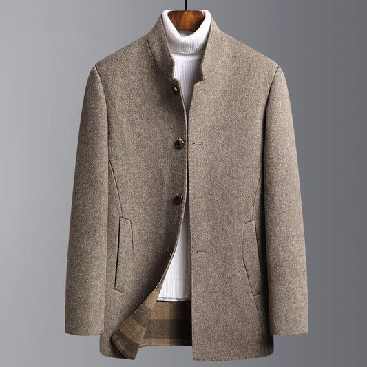 Men's Double-faced Woolen Goods Wool Overcoat Men's Mid-length Coat