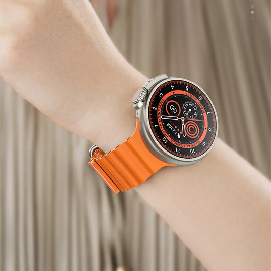 New K9 pro Smart Watch 1.39 Round Screen Encoder True Screw Clip Wireless Charging NFC Offline And Payment Function Utrano