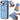 Retro Magsafe Cross Leather Ring Holder Card Bag Phone Case, For iPhone 15, For iPhone 14 Plus, For iPhone 14 For iPhone 14 Plus / Blue