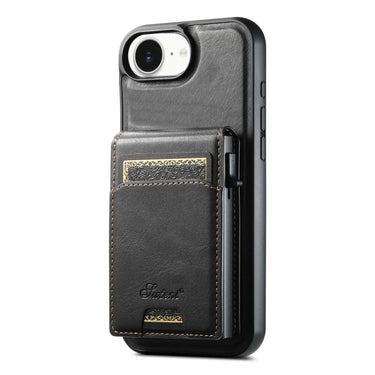 Suteni H19 Oil Wax 2-in-1 MagSafe Removable Card Box Back Phone Case, For iPhone 12 Pro, For iPhone 17e / 16e