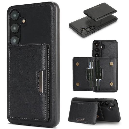 Kalebol Strong MagSafe Magnetic Two-Fold Card Bag Leather Phone Case, For Samsung Galaxy S23+ 5G, For Samsung Galaxy S23 5G, For Samsung Galaxy S22 Ultra 5G