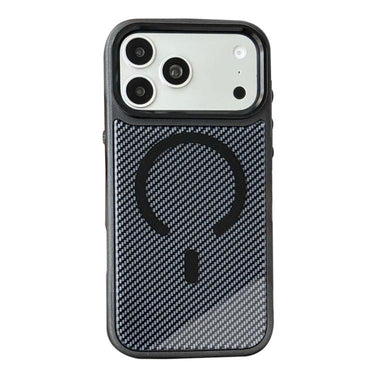 Carbon Fiber Texture Magnetic Phone Case with Watch Button, For iPhone 18 Pro / 17 Pro, For iPhone 18 Pro Max / 17 Pro Max