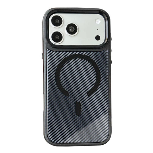 Carbon Fiber Texture Magnetic Phone Case with Watch Button, For iPhone 18 Pro / 17 Pro, For iPhone 18 Pro Max / 17 Pro Max