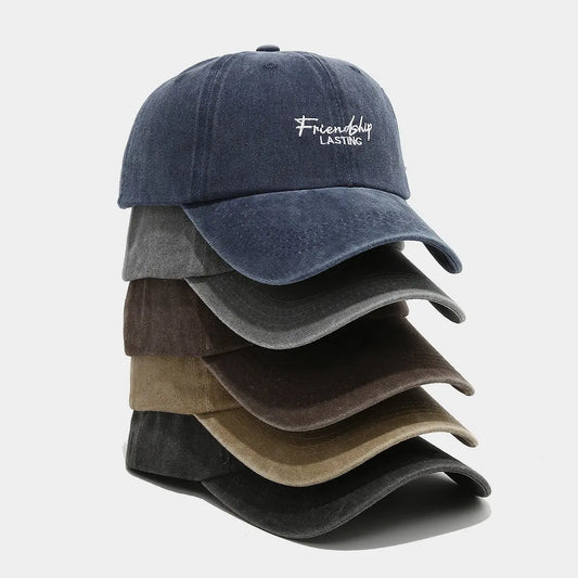 Soft Top Show Face A Little Retro Distressed Peaked Cap Couple