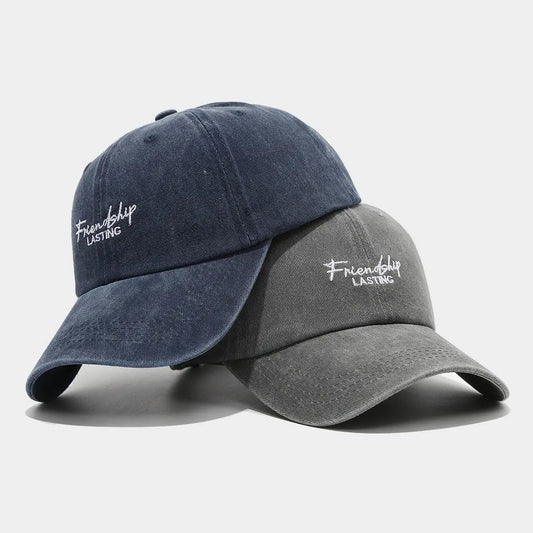 Soft Top Show Face A Little Retro Distressed Peaked Cap Couple
