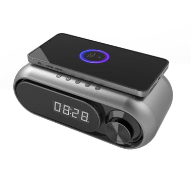 Wireless Charging Bluetooth Speaker Desktop LED Clock