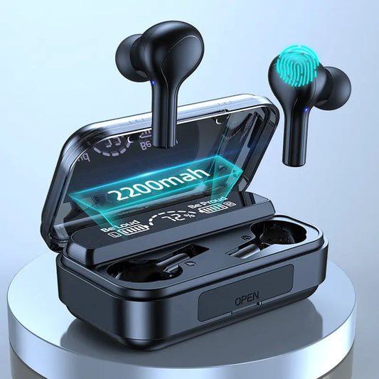TWS Bluetooth Wireless Headphones LED Earphones Hifi Sports Waterproof Earbuds Bluetooth 5.0 Earphone Headset With Microphone Utrano