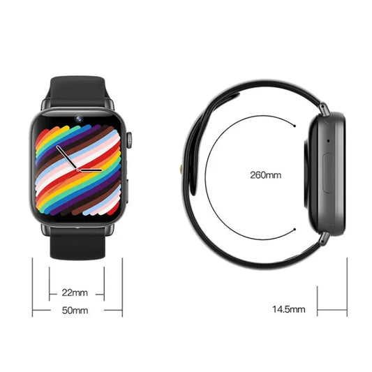 UNIWA X1S 1.9 inch IP67 Waterproof 4G Android 8.1 Dual Cameras Smart Watch Support Temperature Measurement, 1G+8G, 2G+16G - UTrano
