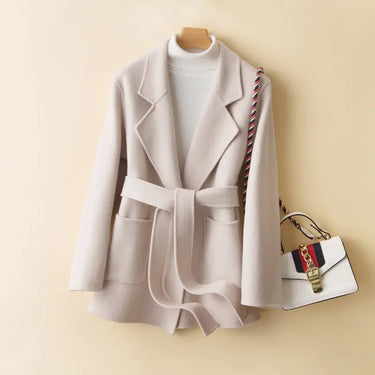 Women's Pure Small Woolen Coat Double-faced Cashmere Slim-fit