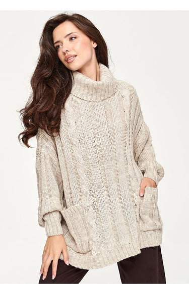 Turtleneck model 232052 Makadamia