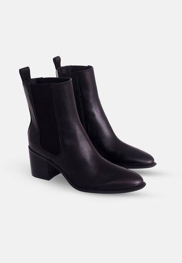 Brown Leather Ankle Boots Canna – Chelsea Boots With 6.5 Cm Block Heel