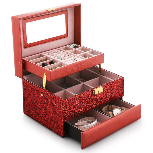 Organizing Box Flannel Storage Jewelry Box Jewelry Tray  