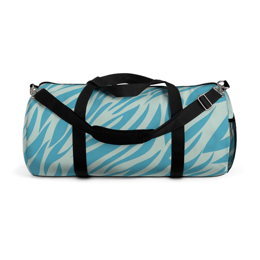 Blue Zebra Print Duffel Bag — Travel Gym Weekend Bag  