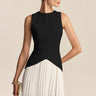 Women's Slim-fit Sleeveless Pleated Casual Dress  