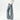 Bamboo Texture Distressed Washed Straight Leg Oversized Tapered Jeans  