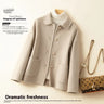 Double-sided Cashmere Short Doll Collar Classic Style Woolen Coat  