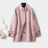 Double-sided Cashmere Women's Mid-length Waist Slimming Woolen Coat  