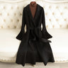 Double-sided Water Ripple Woolen Coat  