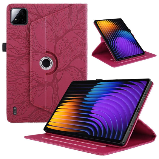 Tree Life Embossed Rotation Leather Tablet Case, For Xiaomi Pad 7 / 7 Pro, For Xiaomi Redmi Pad SE 8.7 4G, For Xiaomi Redmi Pad Pro 12.1, For Xiaomi Pad 6S Pro  