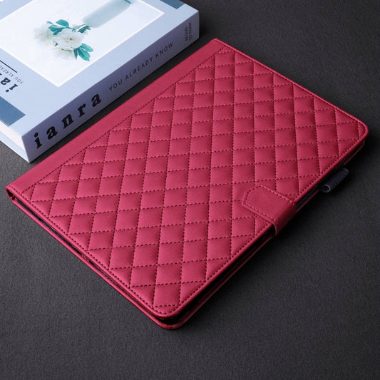 Rhombus Lattice Leather Tablet Case, For Galaxy Tab S9 FE / S9  