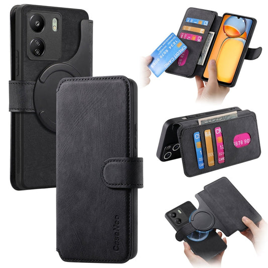CaseNeo MagSafe RFID Anti-theft Retro Leather Phone Case, For Redmi Note 12 Pro+ 5G, For Redmi Note 12 Pro 5G, For Redmi Note 11S 4G, For Redmi Note 10 4G / Note 10S  