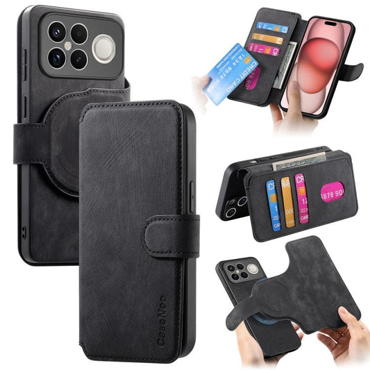 CaseNeo MagSafe RFID Anti-theft Retro Leather Phone Case, For Redmi Note 15 Pro 4G Global 163.2mm, For Redmi K90 / Poco F8 Pro, For Redmi Note 15 Pro 5G Global 163.6mm, For Redmi Turbo 4 Pro / Poco F7  