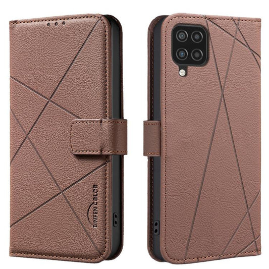Geometric Pattern RFID Leather Phone Case, For Samsung Galaxy A22 4G, For Samsung Galaxy A22 5G, For Samsung Galaxy A32 4G, For Samsung Galaxy A72  