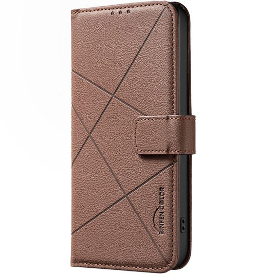 Geometric Pattern RFID Leather Phone Case, For Motorola Moto G75, For Motorola Moto G35 5G, For Motorola Moto G55 5G, For Motorola Moto G04 / G24 / E14  