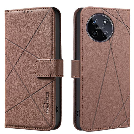 Geometric Pattern RFID Leather Phone Case, For Realme 11 4G Global, For Realme 11 5G Global / 11X, For Realme C53, For Realme C55  